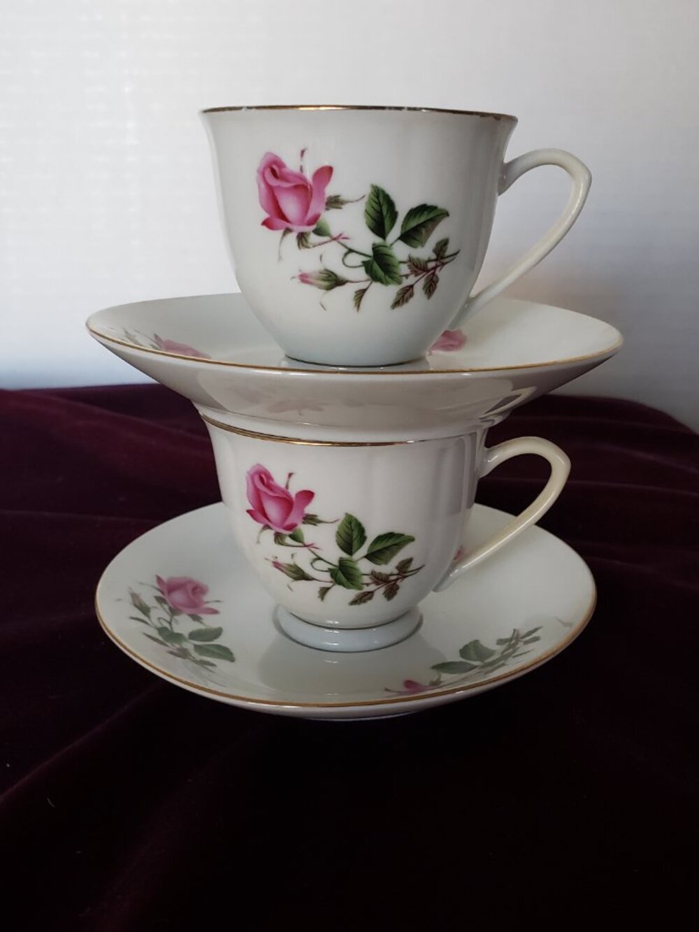 Rare Tangshan 中國唐山 China tea 2 Cups 2 Saucers